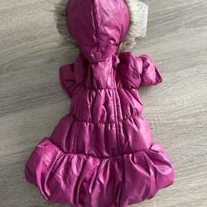 NWOT hooded dog jacket